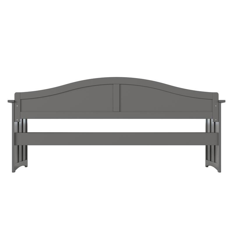 Rustic Grey Daybed - Twin Wood Frame - 78.75" Daybed with Beadboard Design - Cozy Guest Bed