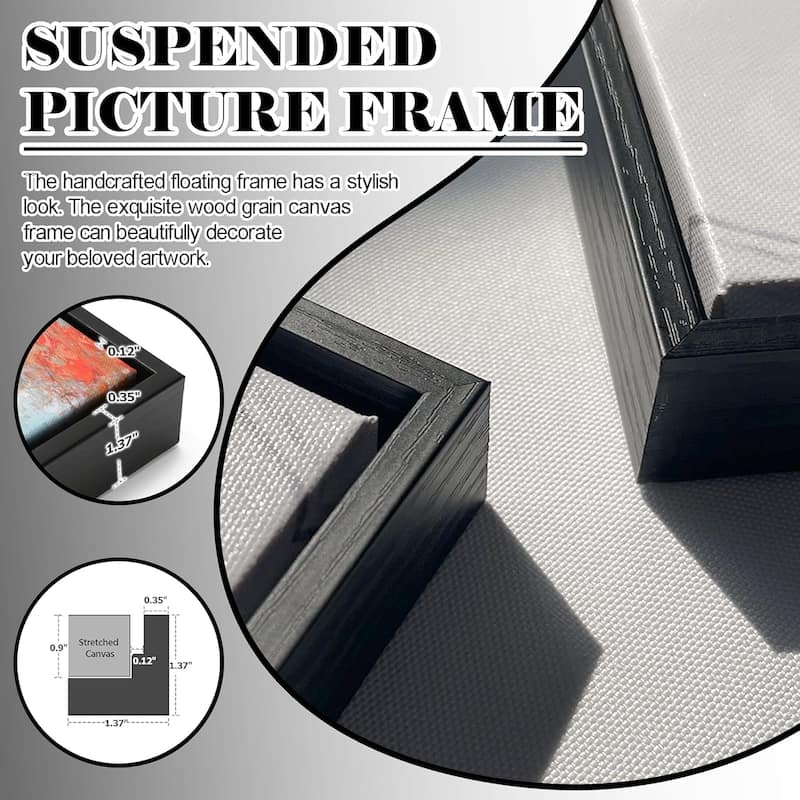 Abstract Night Scene Street Lights Wall Pictures Orange Halo