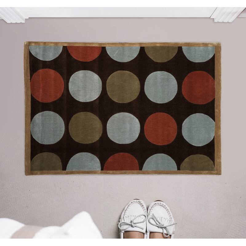 Hand Tufted Trio Collection Polka Dot Rug