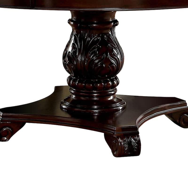 Furniture of America Kova Cherry Finish 60-inch Wood Round Dining Table