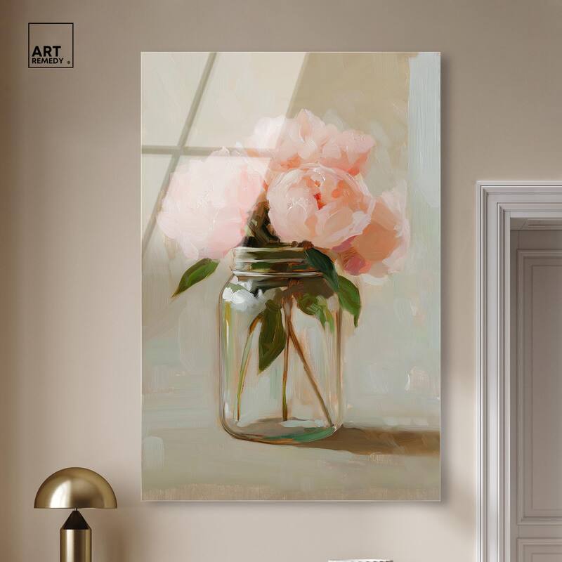 Jar of Petals Acrylic by Art Remedy, Ready to Hang
