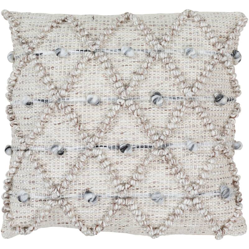 Leslawa Bohemian Textured Diamond Pillow - 18"H x 18"W - Cover Only