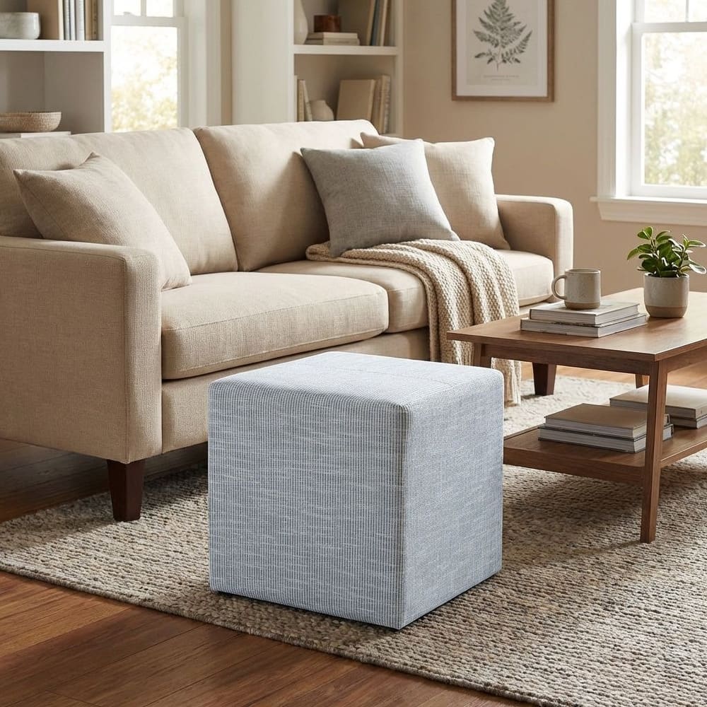 HomePop Soft Cube Ottoman