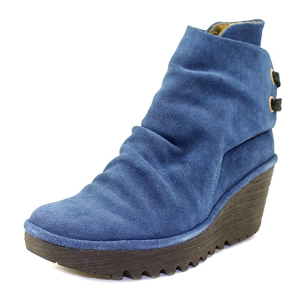 Fly London Yama Round Toe Suede Bootie