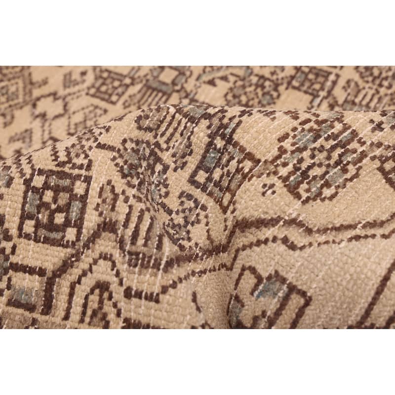 ECARPETGALLERY Hand-knotted Antalya Vintage Beige Wool Rug - 5'2 x 9'11