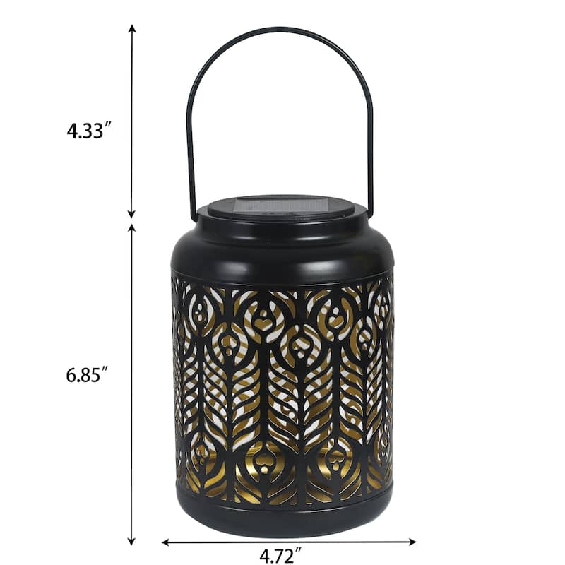 Adeco Solar Outdoor Metal Lanterns with Hanging Handle