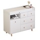 preview thumbnail 3 of 11, Wood Nursery Baby Dresser,White Bedroom Dresser with 5 Drawers,38"H