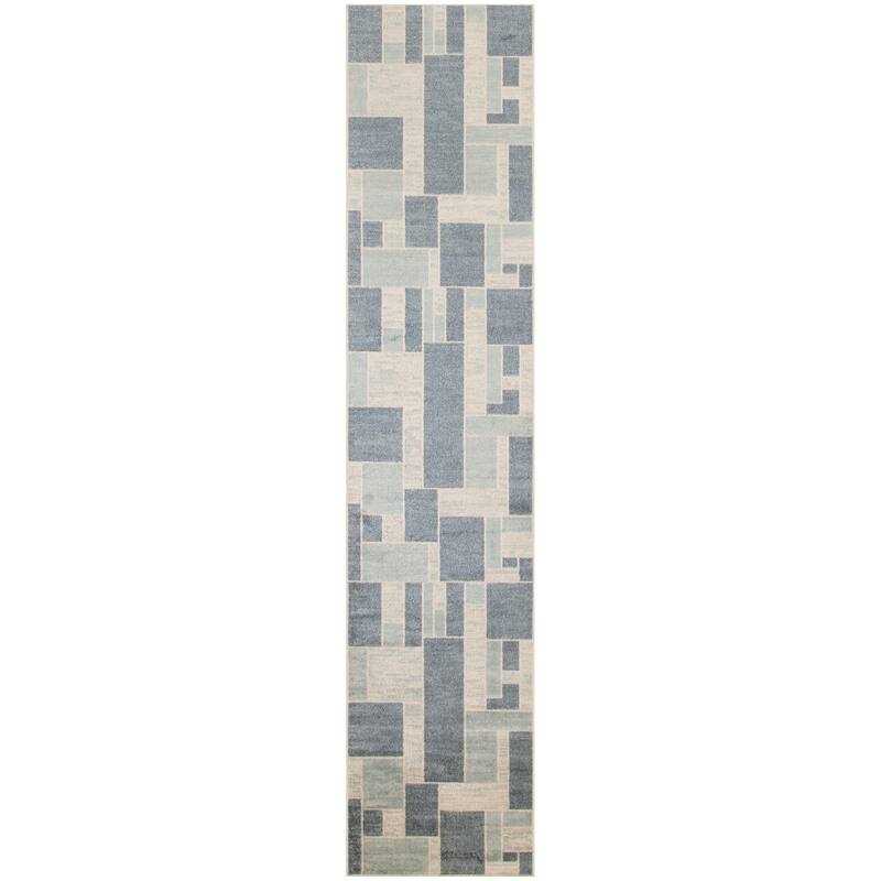 Midi Power Loomed Geometric Modern Area Rug By HomeRoots - 120' X '26' X '0.25