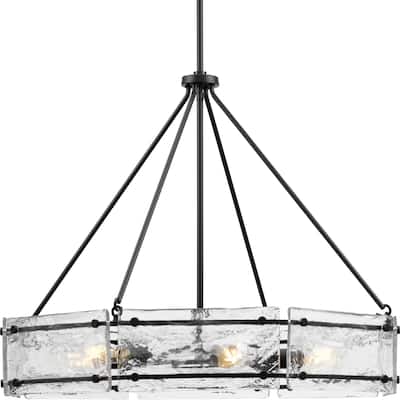 Progress Lighting P400355 Rivera 6 Light 30" Wide Ring Chandelier
