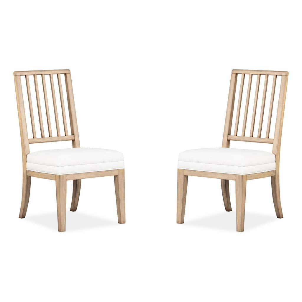 Magnussen Home Coventry Honey Maple Upholstered Side Chair Two Pack - 20''W x 22.88''D x 38''H