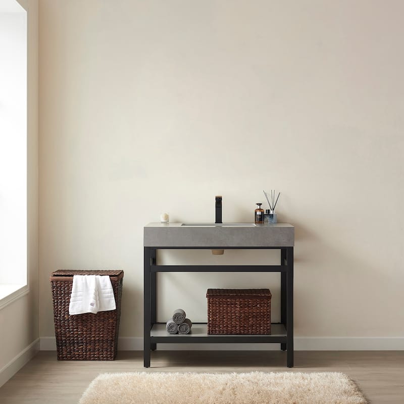 Miseno MV702536-NM Funes 36" Free Standing Single Basin Vanity Set