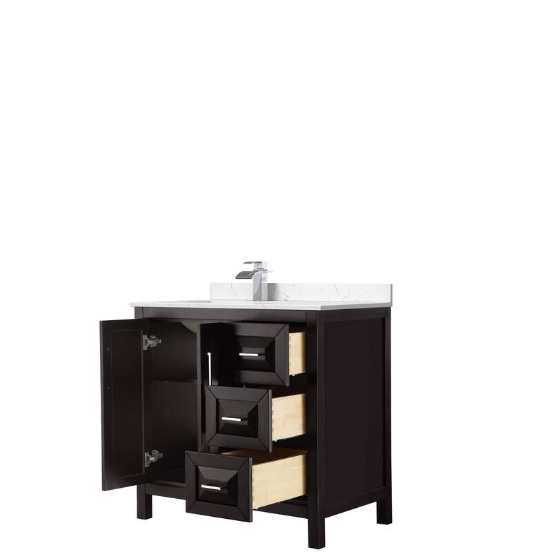 Daria 36-inch Single Vanity, Cultured Marble Top