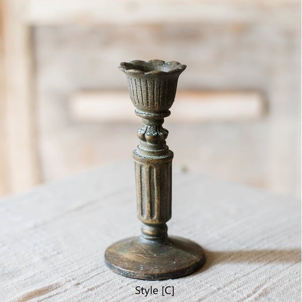 Shop Rusticreach Classic French Candlestick Holder Overstock