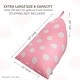 preview thumbnail 5 of 6, Tadpoles Bean bag Chair Cover - Toy Organizer - Light Pink Polka Dots