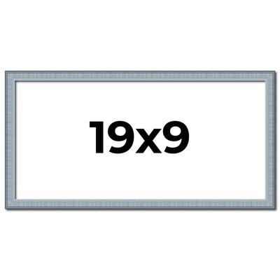 19x9 Frame Rustic Sky Blue Solid Wood Picture Frame | 0.75 Inch