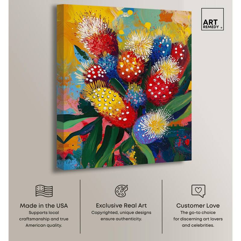 Vivid Flora II Canvas by Art Remedy, Gallery Wrapped
