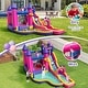 preview thumbnail 4 of 8, Costway Inflatable Water Slide with Climbing Wall Basketball Hoop - Multi-color - With 680W Blower