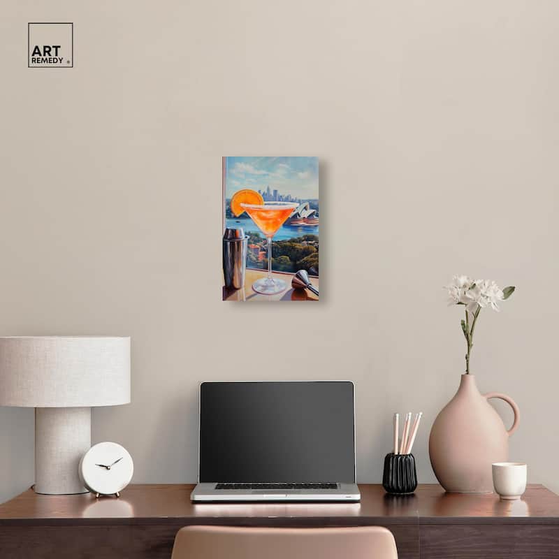 Classy Drink in Australia Canvas by Art Remedy, Gallery Wrapped