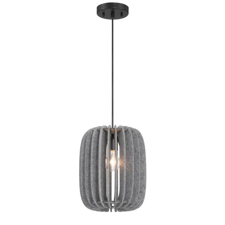 Acroma 1-Light Modern Pendant Light Fixture with Felt Shade