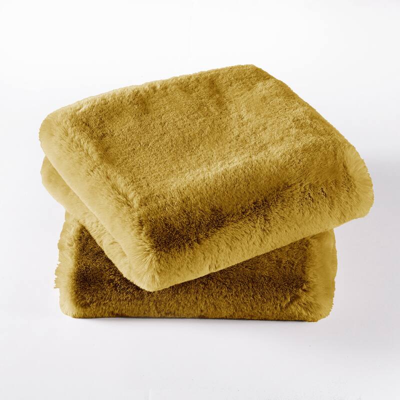 Serenta Heavy Fauxfur Pillow Shell 2 PC Set, NO INSERT