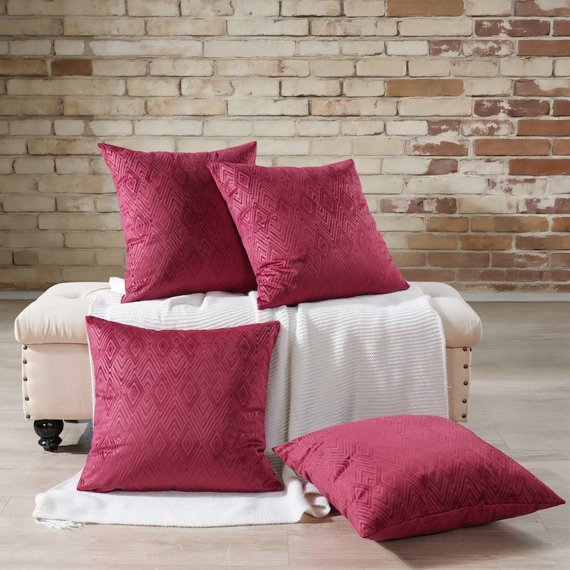 Tonopah Ikat Velvet Throw Pillow Cover Set, NO INSERT