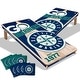 preview thumbnail 1 of 5, Seattle Mariners MLB 2x4 Cornhole Board Set Include Carrying Case