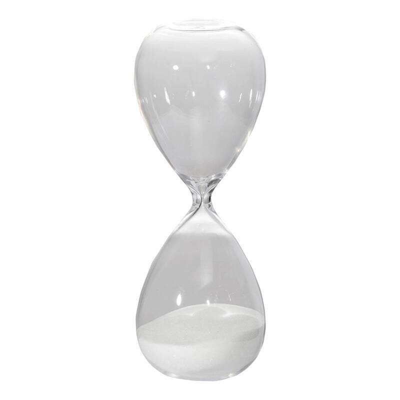 Set of 2, 8" Ferdinand 30-Minute Hourglass, White Sand