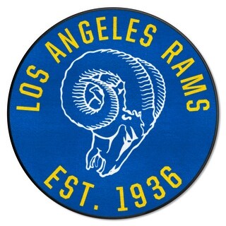 Los Angeles Rams Roundel Rug - 27in. NFL Retro Logo, Charing Ram Logo ...