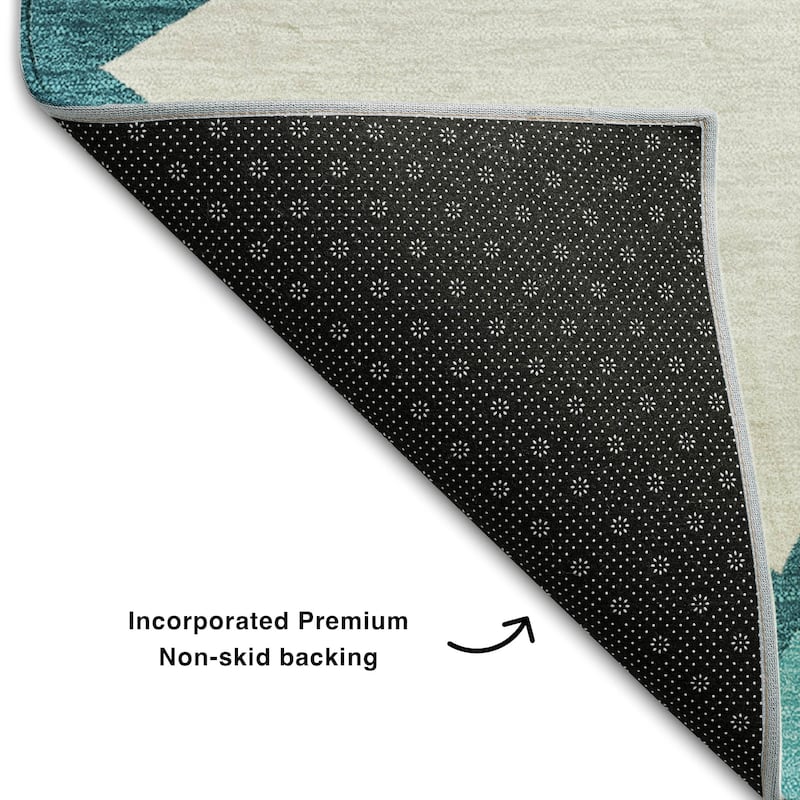 Premium Washable Super Soft Contemporary Mosaic Mayfield Rug