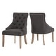preview thumbnail 1 of 11, Kimpton Linen Tufted Dining Chair (Set of 2) by iNSPIRE Q Artisan Dark Grey Linen