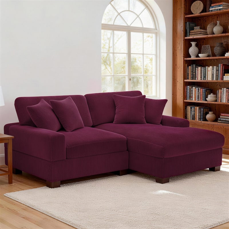 Oversized L-shaped Modular Sectional Sofa with Chaise Lounge