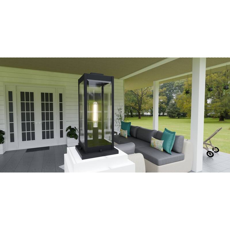 Westover 1-Light Earth Black Outdoor Pier Mount Light