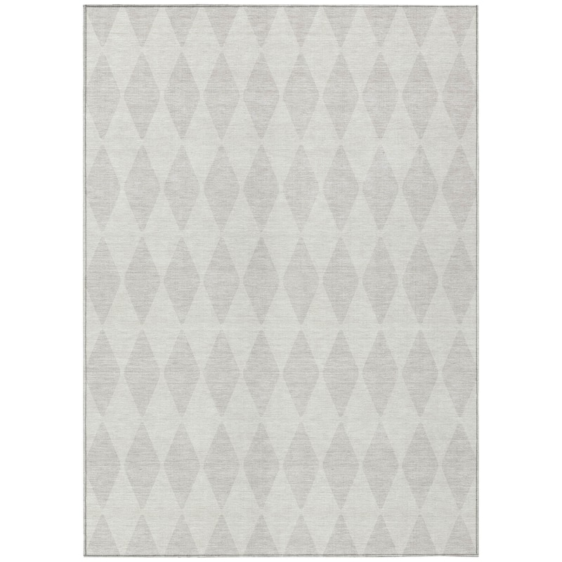 Machine Washable Indoor/ Outdoor Chantille Diamond Argyle Rug