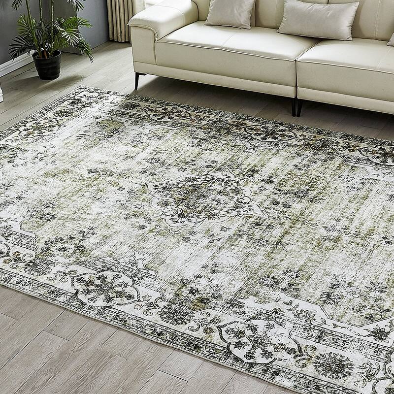 Vintage Non-Slip Machine Washable Area Rug