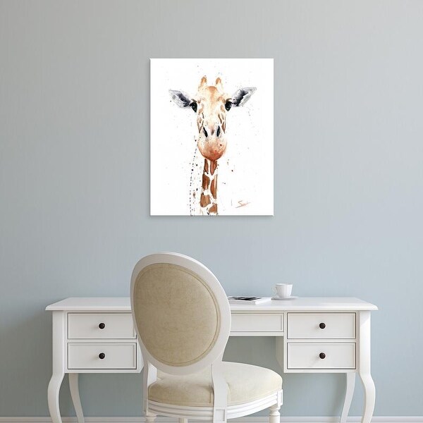 Easy Art Prints Eric Sweet's 'Giraffe Watercolor' Premium Canvas Art