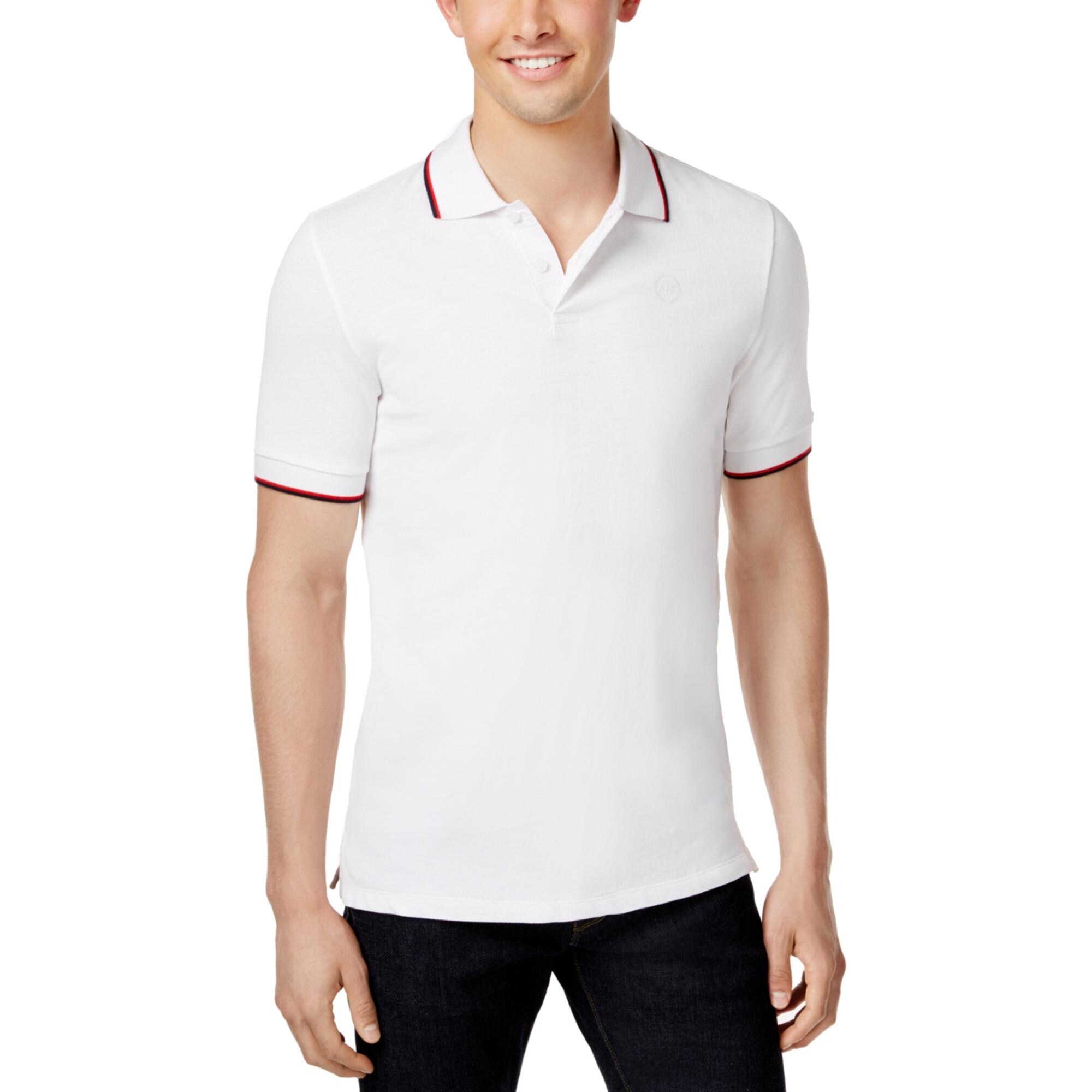 armani exchange white polo shirt