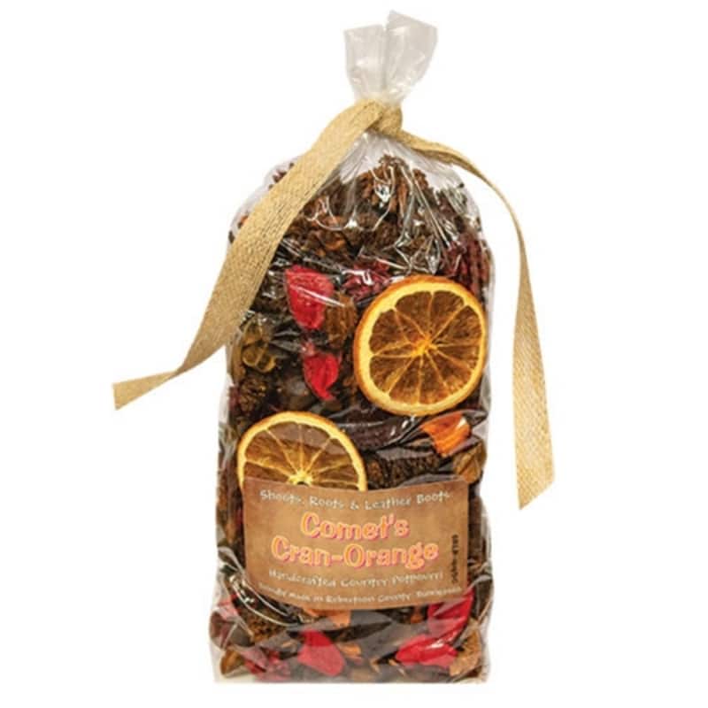 Cran-Orange Potpourri for Home Decor 5 Cups Dried Botanicals, Pinecones, Orange Slices - 8.5" H x 4.5" W x 2" D