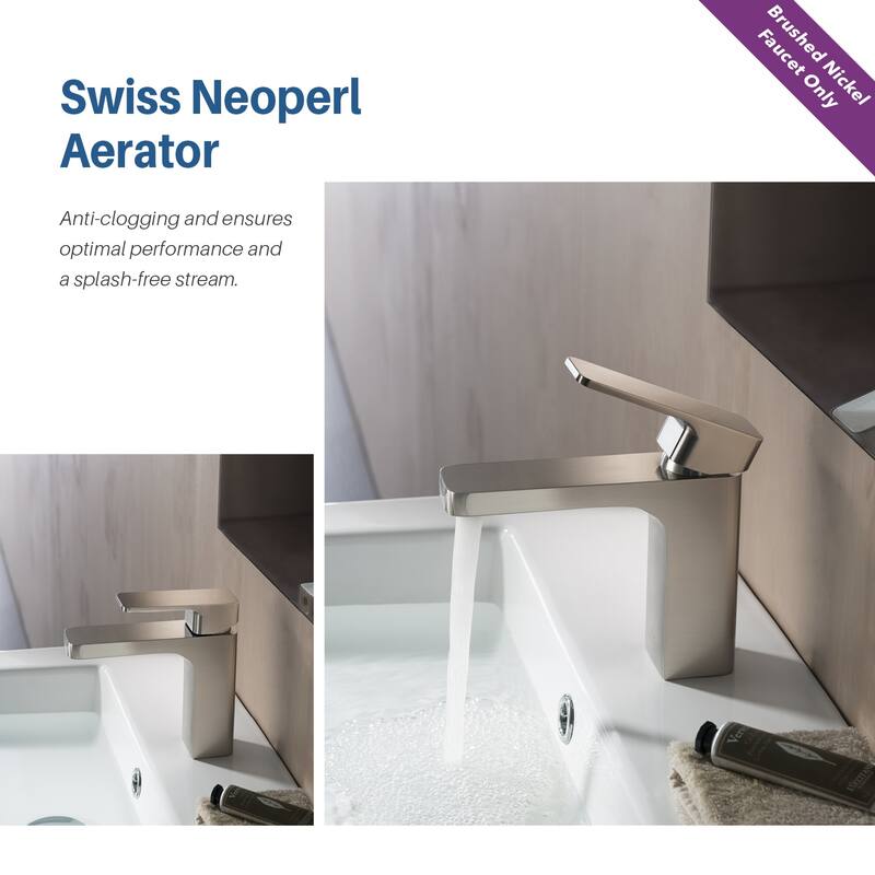Solid Brass Lead-free Single-handle High Arc Bathroom Faucet
