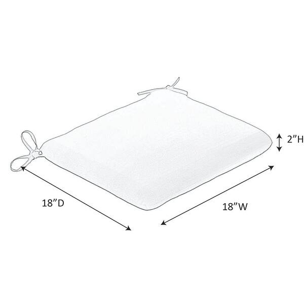 Sunbrella Solid fabric 20 in. Square seat pad with 17 options (2 pack