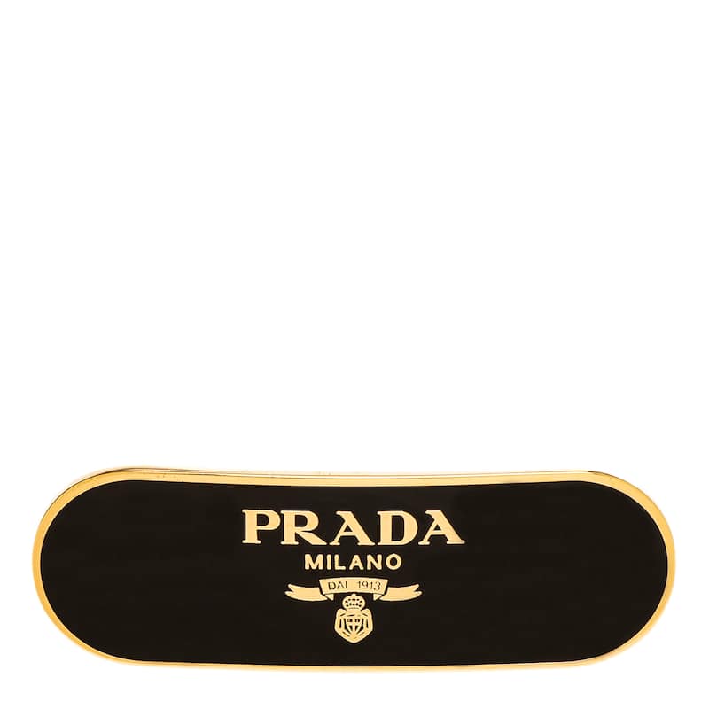 Prada Hair Clip - Black and Gold