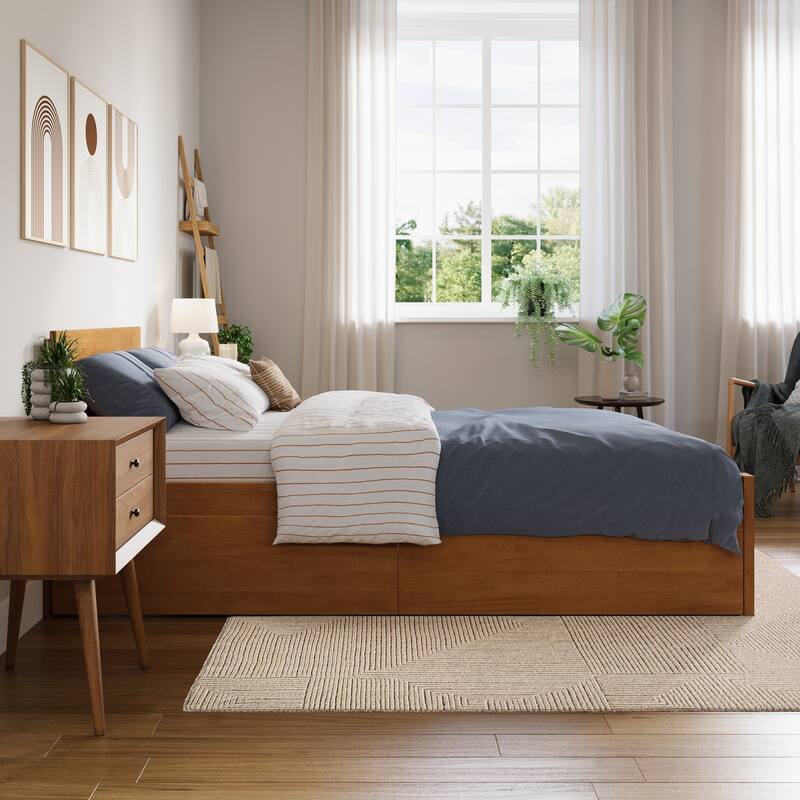 Orlando Platform Bed with Footboard and Storage Drawers