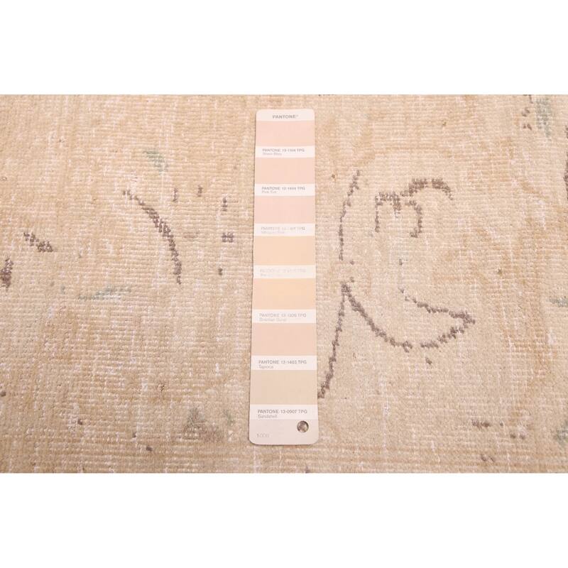 ECARPETGALLERY Hand-knotted Antalya Vintage Beige Wool Rug - 9'6 x 12'5