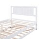 preview thumbnail 33 of 32, Full Size Platform Bed with Adjustable Trundle & Sturdy Headboard, Grey