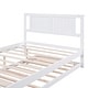 preview thumbnail 16 of 15, Full Size Platform Bed with Adjustable Trundle and Headboard, White