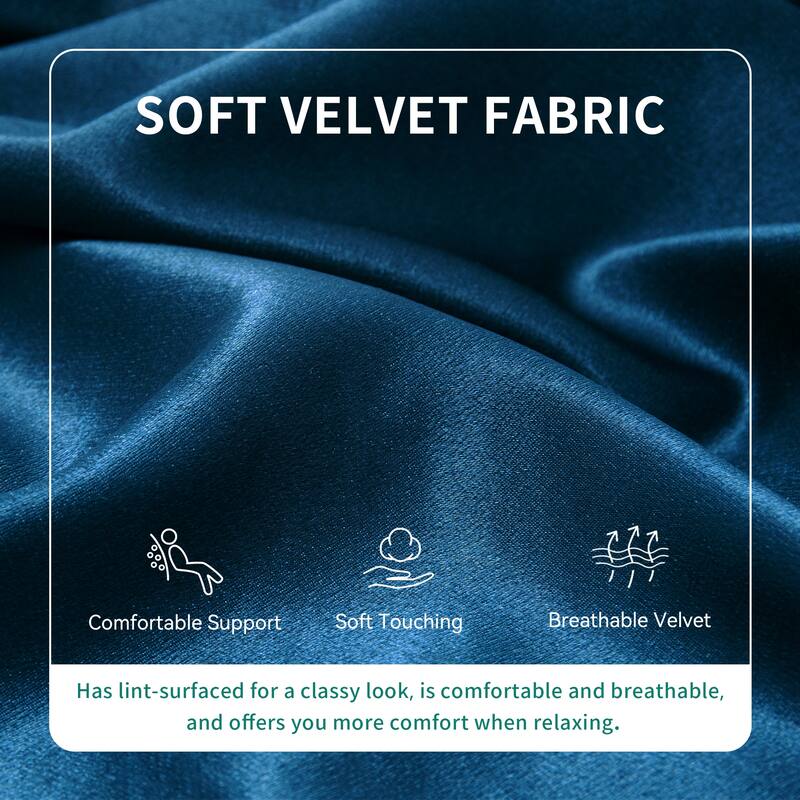 Velvet Upholstered Platform Bed Frame