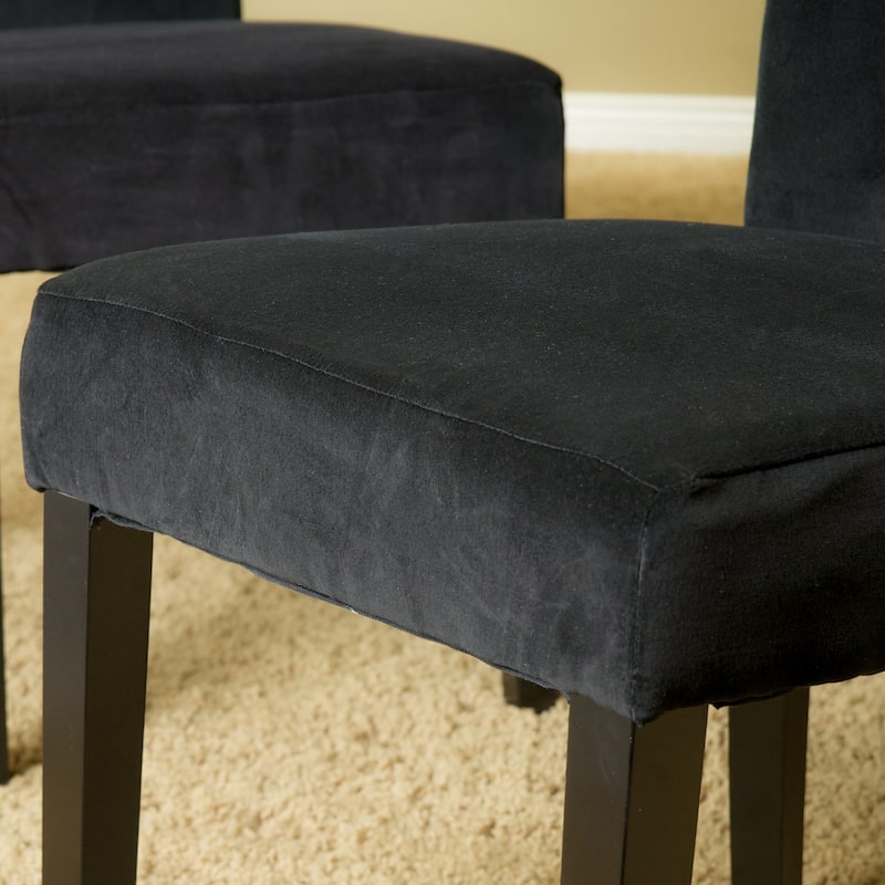 Roomfitters Tufted Dining Chairs with Plush Upholstery and Curved Back, Elegant Accent Seating, Set of 2