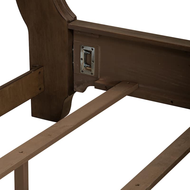 Americana Farmhouse Dusty Taupe Queen Sleigh Bed