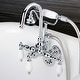 preview thumbnail 1 of 4, Kingston Brass Aqua Vintage Wall Mount Clawfoot Tub Faucet Polished Chrome