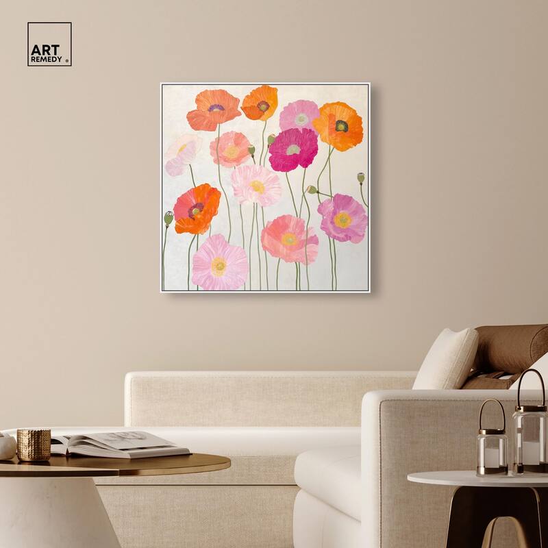 Sunset Poppy Chorus II Canvas by Art Remedy