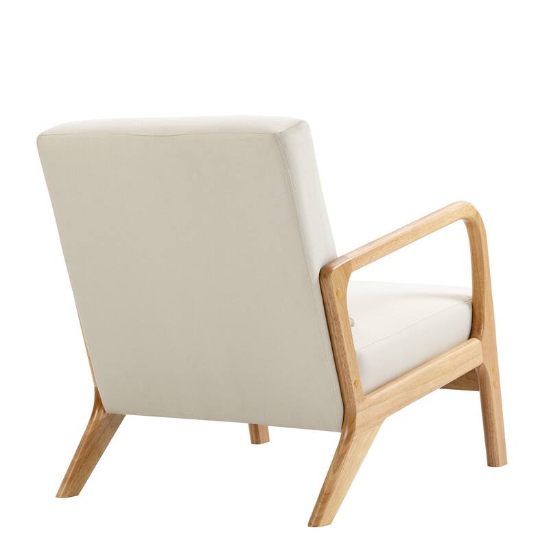 Briston 2 Set Mid Century Modern Wood Accent Chairs with pillow